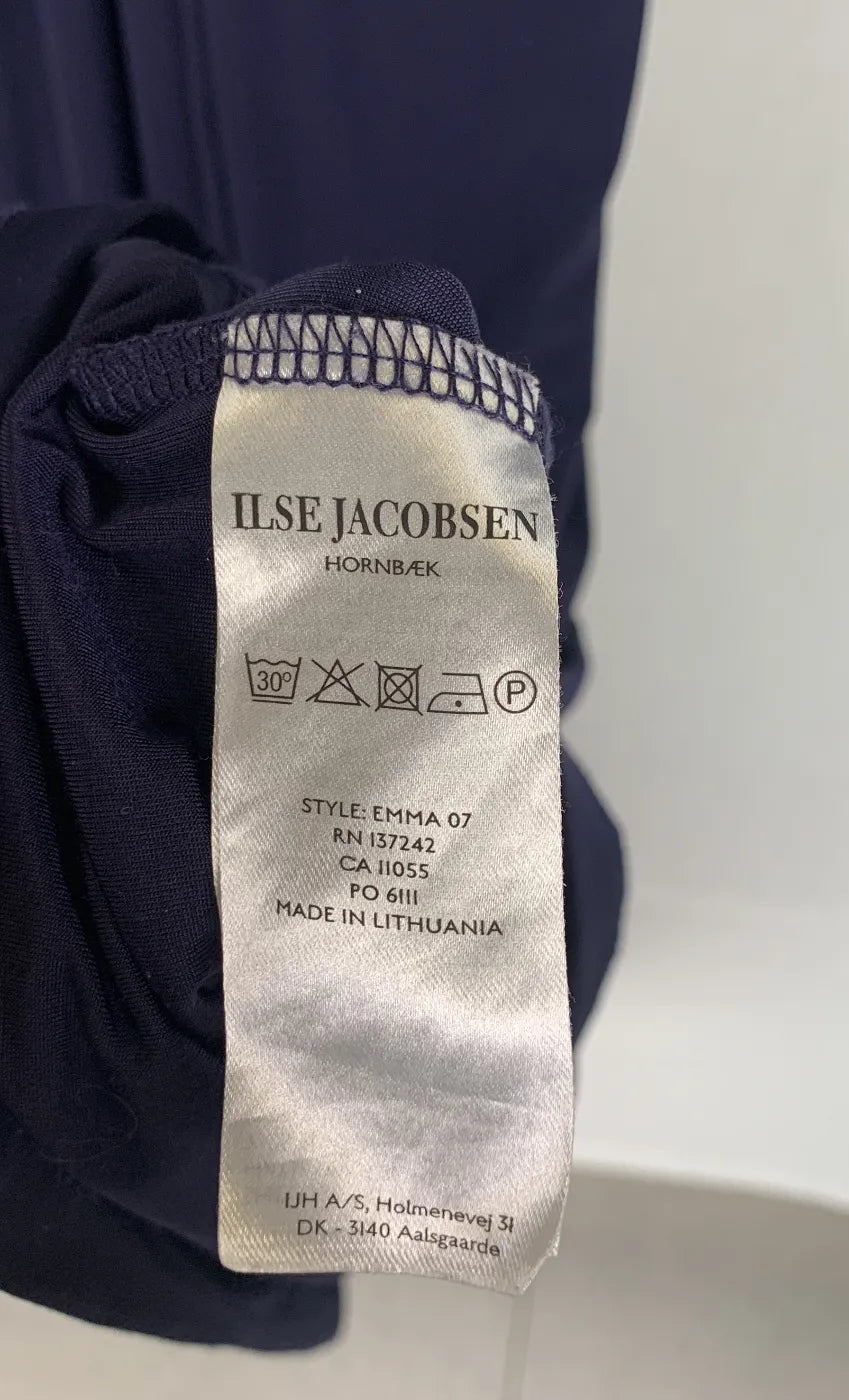 Ilse Jacobsen marinblå klänning med knut fram