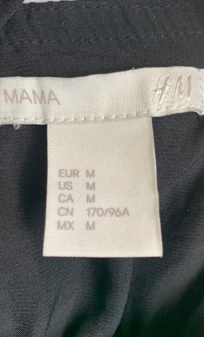H&M Mama svart maxiklänning med spaghettiband