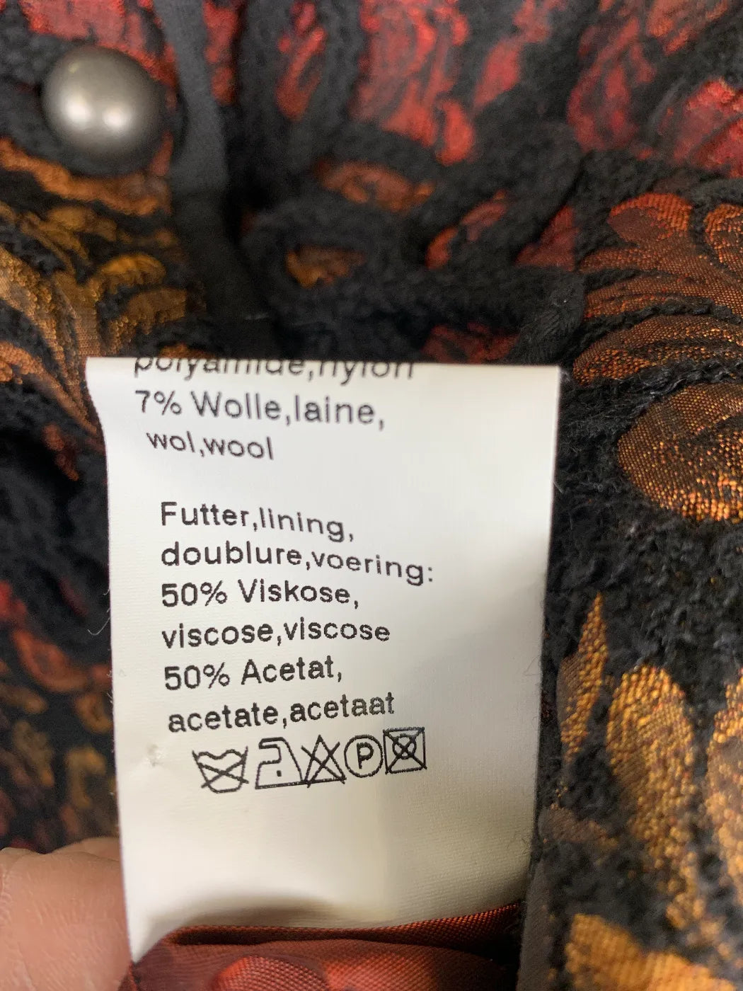 Texturerad jacka med blommönster för dam