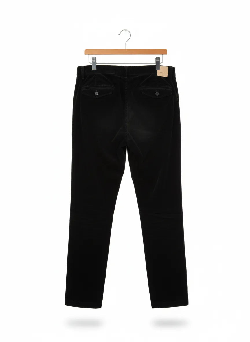 H&M svarta manchesterbyxor med normal passform