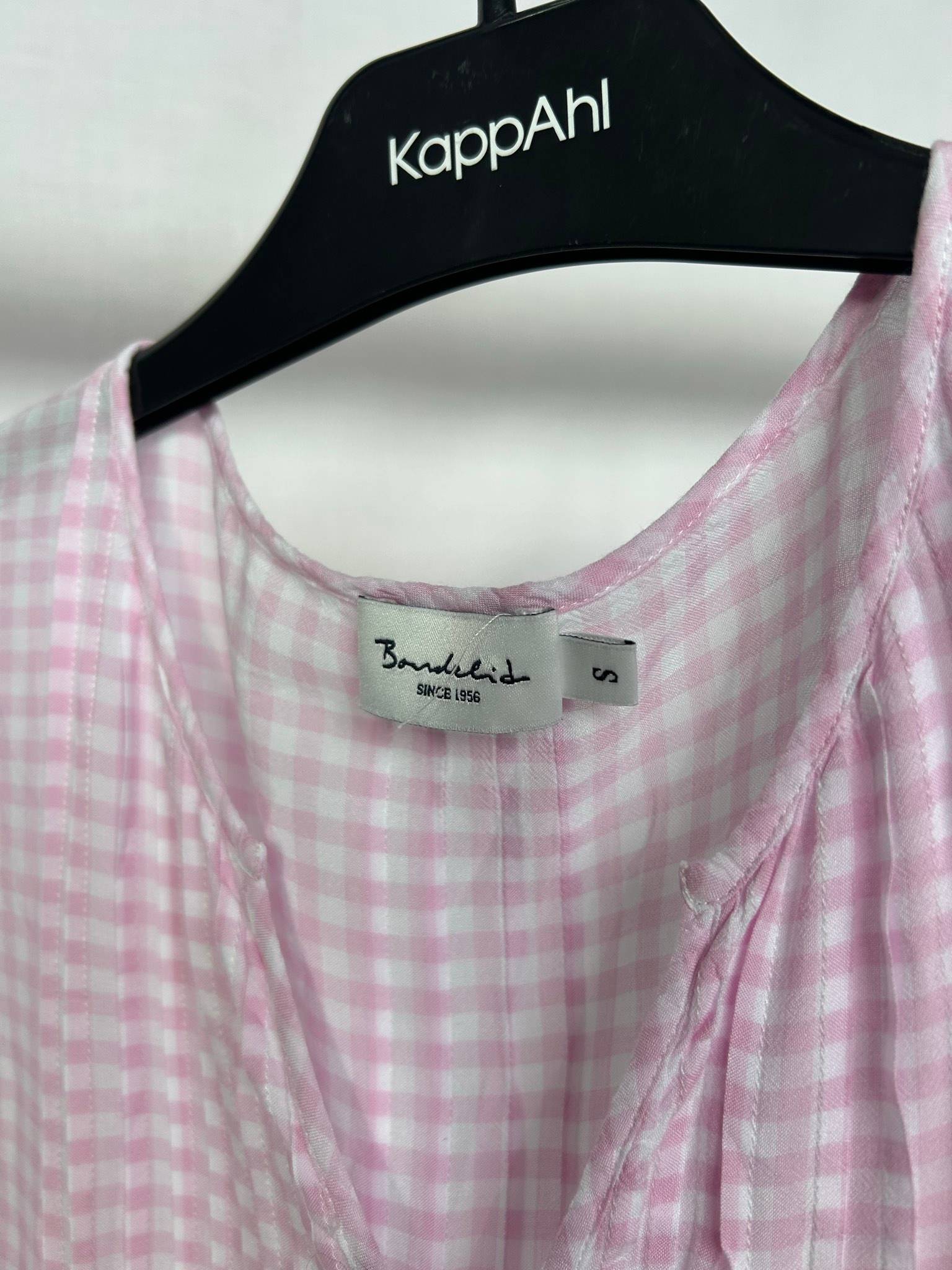 Bondelid rosa rutig blus