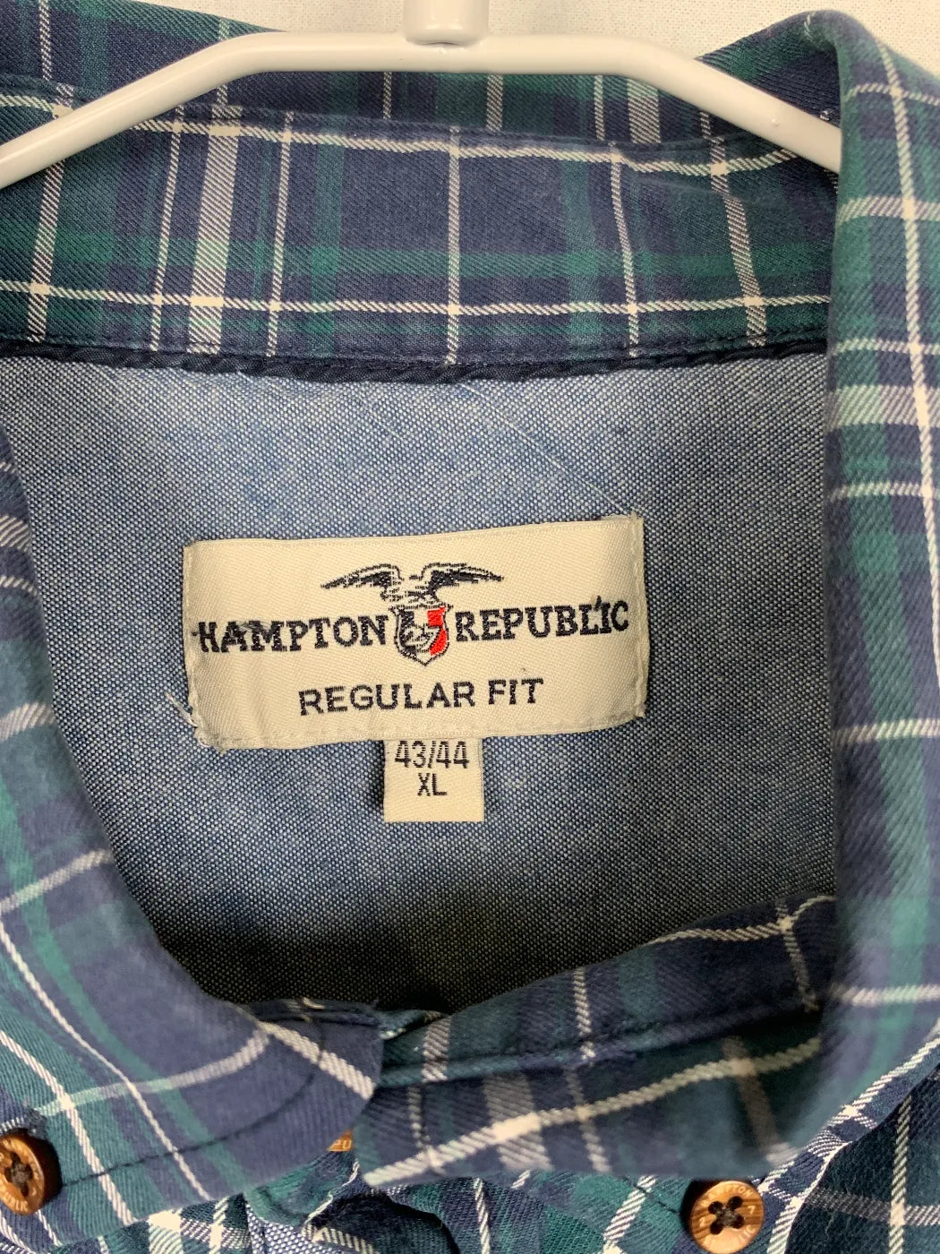Hampton Republic rutmönstrad skjorta med regular fit